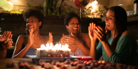 Women celebrating birthdays