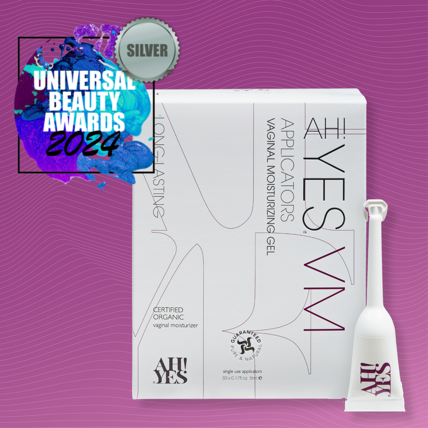 AH! YES VM pH matched vaginal moisturizer 30 apps silver universal beauty award